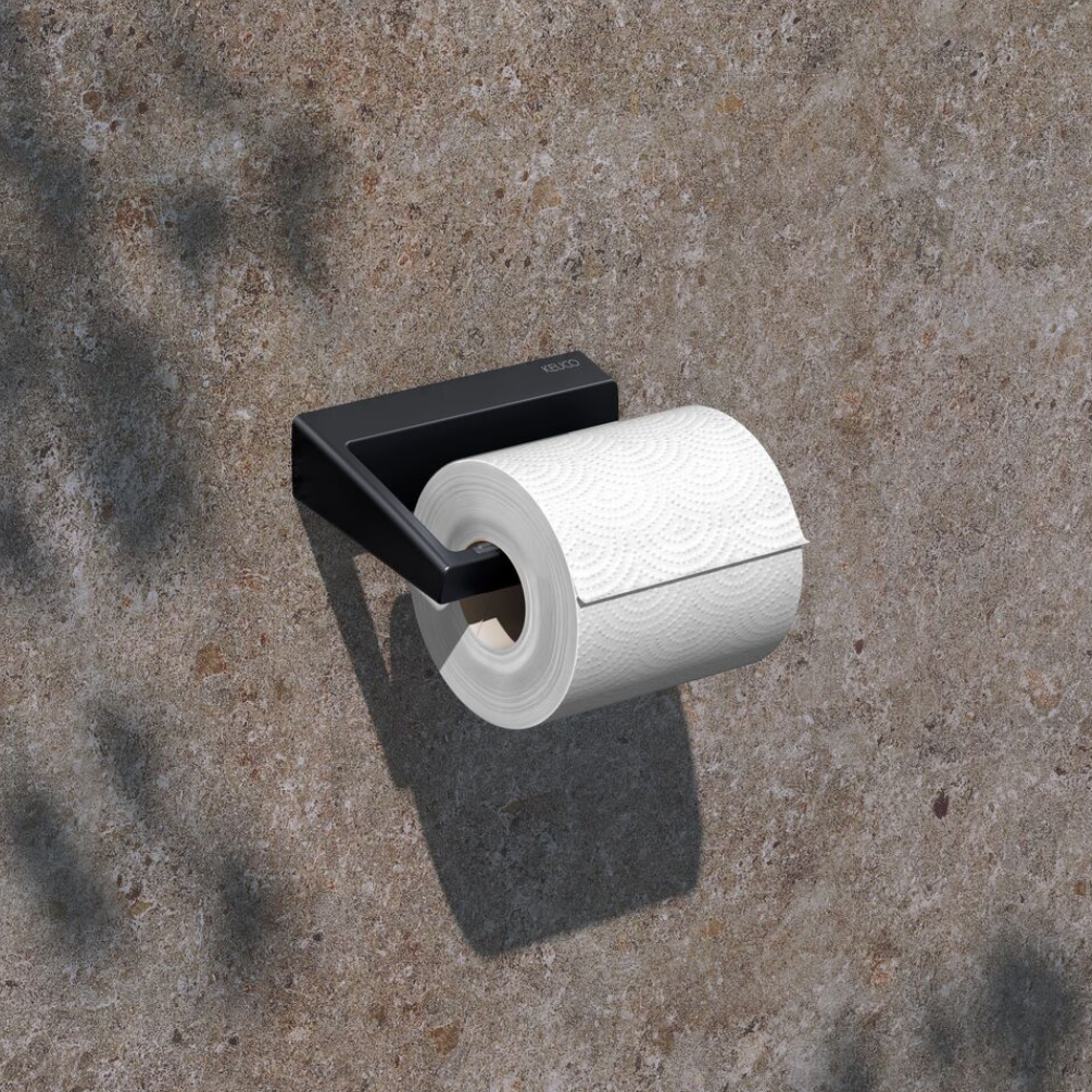 KEUCO Aveno Matt Black Toliet Roll Holder