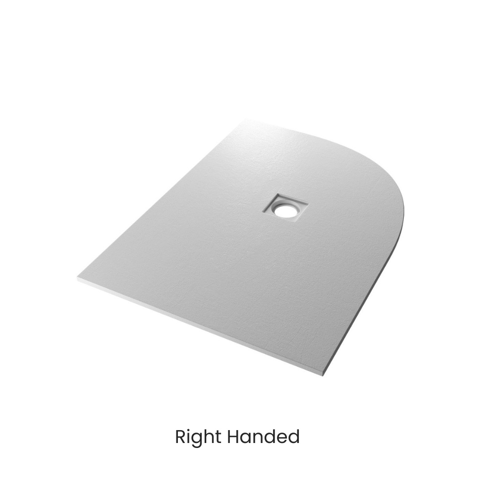 Eastbrook Crossland Grey 1200mm x 900mm Offset Quadrant Shower Tray Right Handed Cut Out