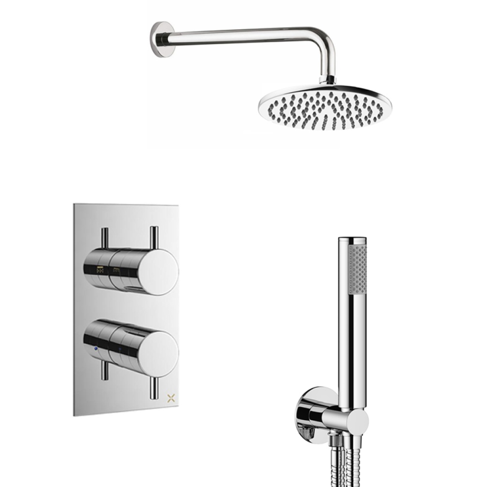 Photo of Crosswater MPRO Chrome Fixed Head Shower Pack with Handset