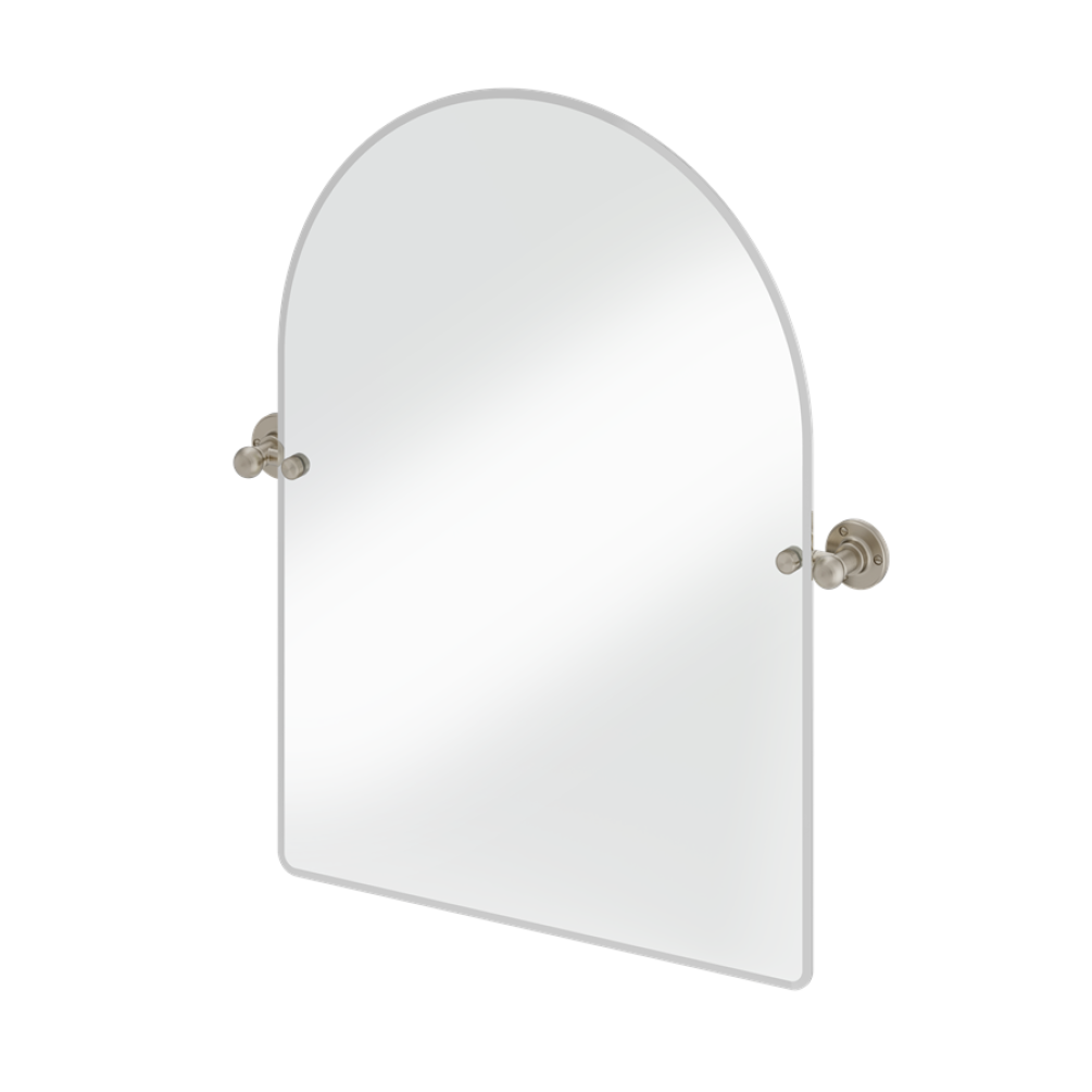 Burlington 550 x 750mm Brushed Nickel Arch Mirror With 1850 Fixings