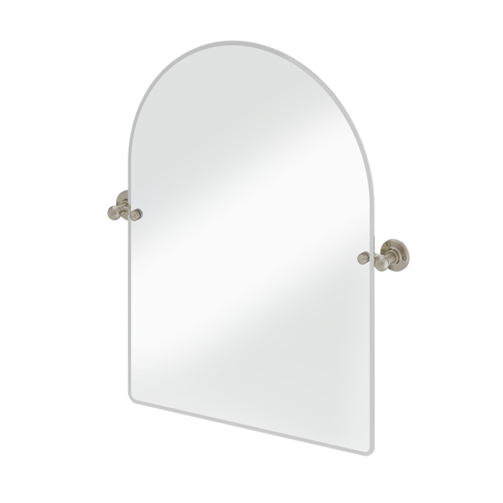 Burlington 550 x 750mm Brushed Nickel Arch Mirror With 1850 Fixings
