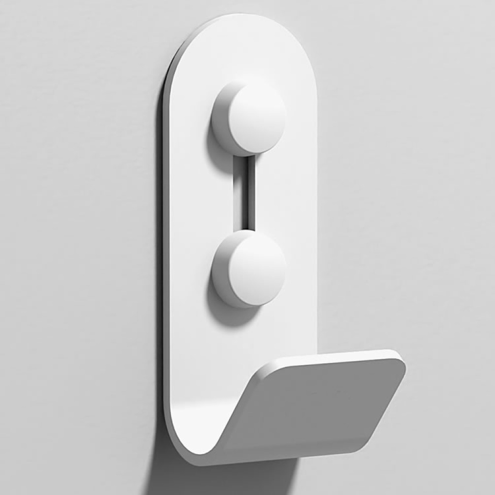 Cutout image of Origins Living Sonia Quick Single Hook White.