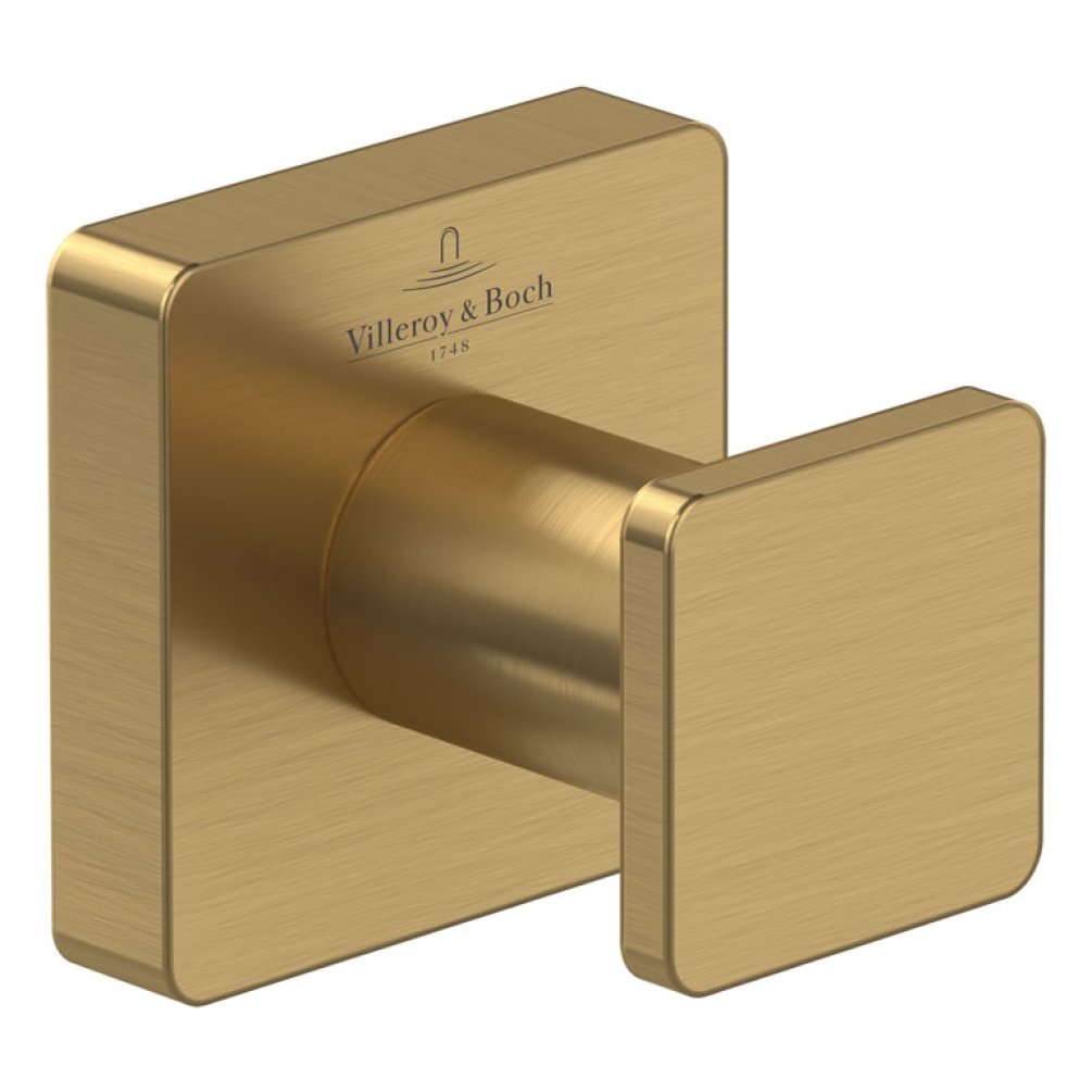 Cutout image of Villeroy & Boch Elements Striking Brushed Gold Robe Hook