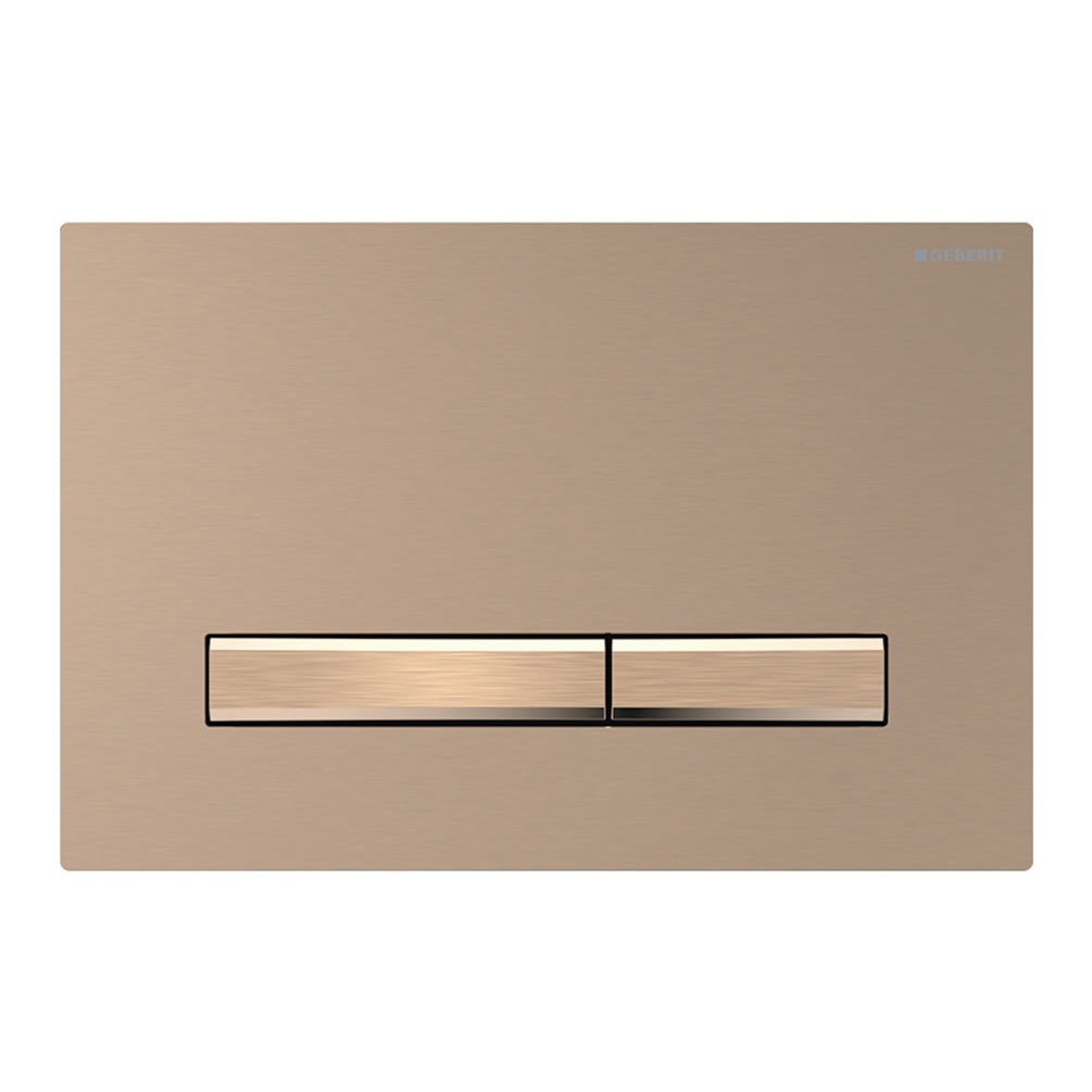 Cutout image of Geberit Sigma50 Square Red Gold Dual Flush Plate