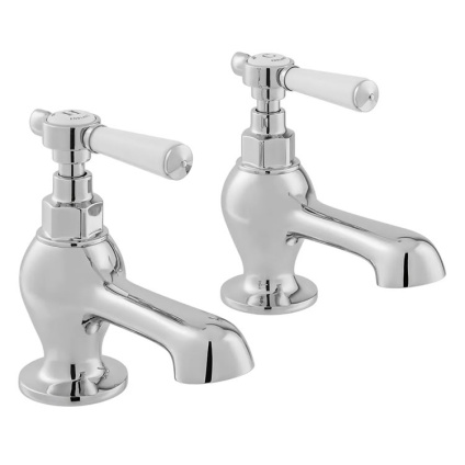 Cutout image of Booth & Co. Axbridge Lever Bath Pillar Taps