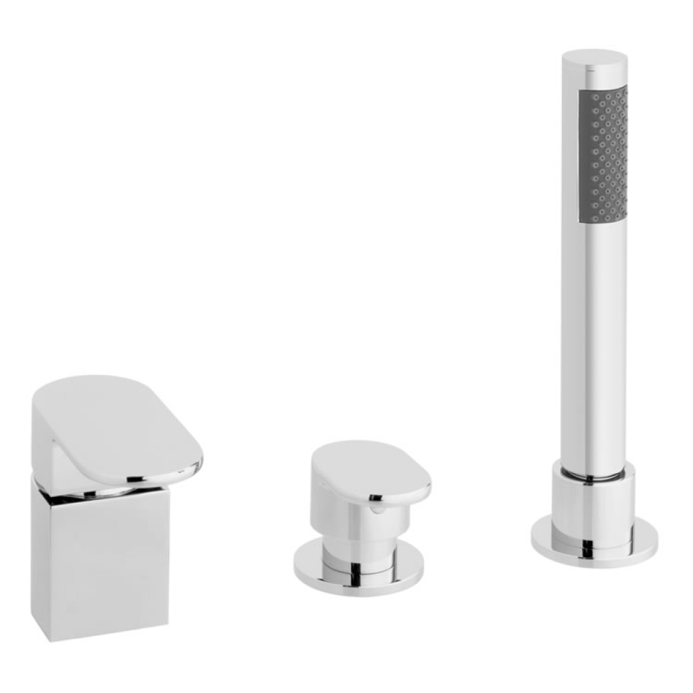 Cutout image of Vado Life Three-Hole Bath Mixer & Shower Handset
