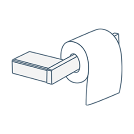 iconography image of a toilet roll / toilet paper holder
