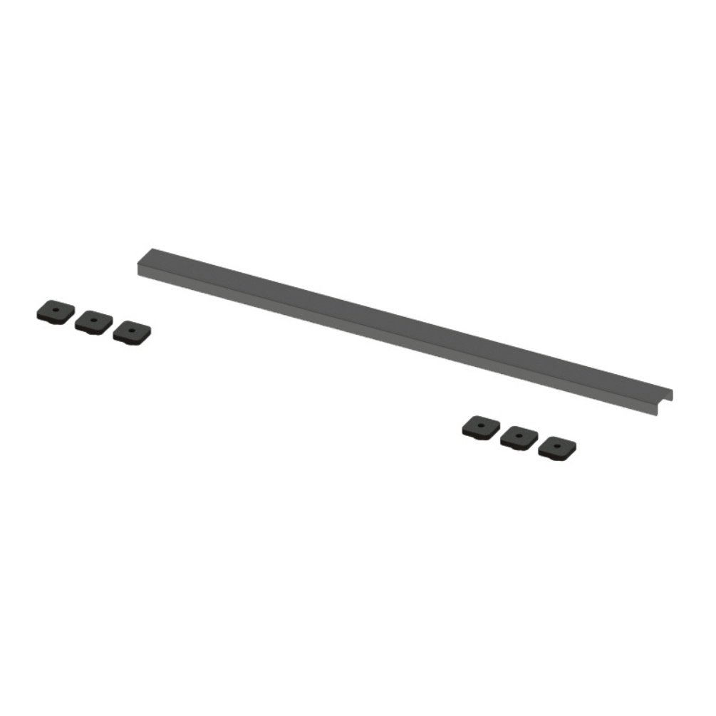 Cut out product image of the Abacus Elements Matt Anthracite 700mm Infinity Waste Cover Plate