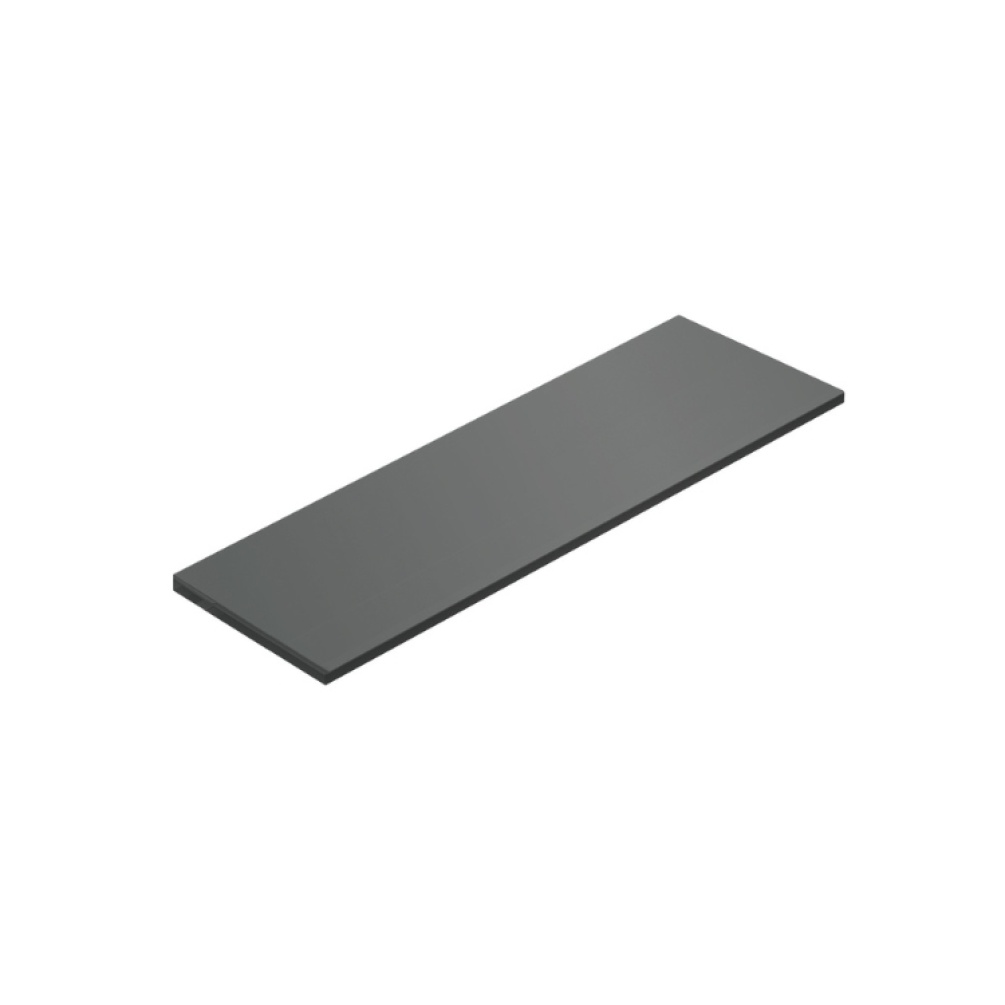 Product Cut out image of the Origins Living Pier 400mm Black Glass Shelf