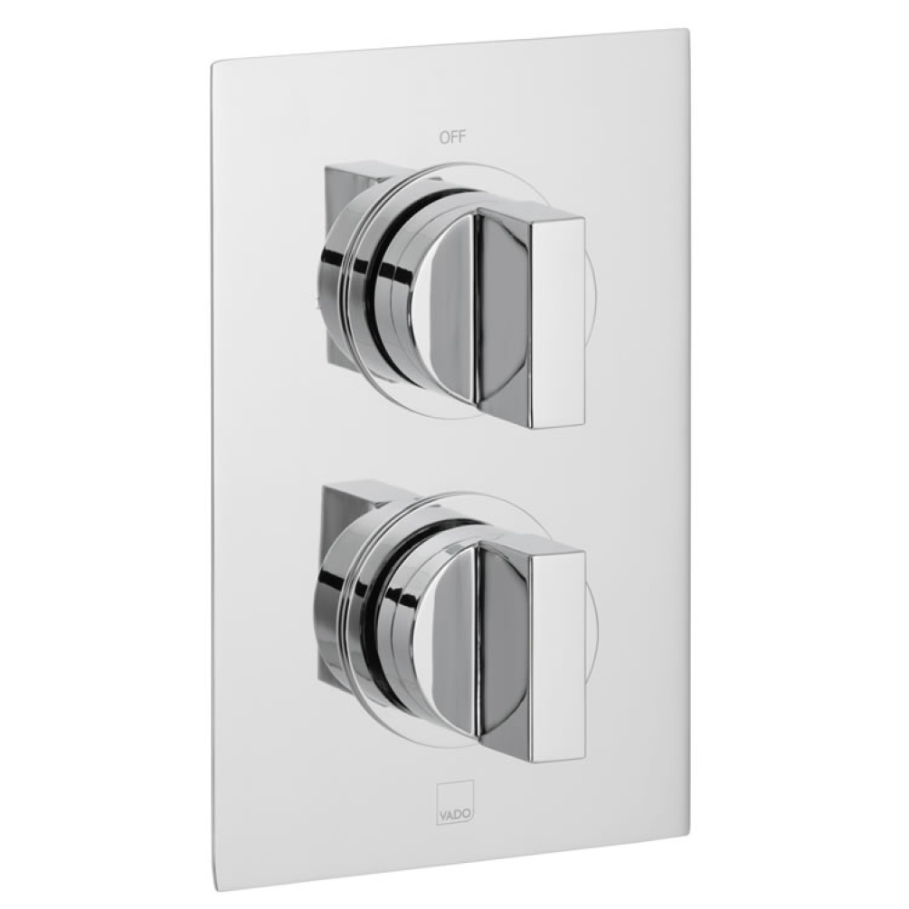 Cutout image of Vado Notion Single Outlet Two Handle Thermostatic Shower Valve.