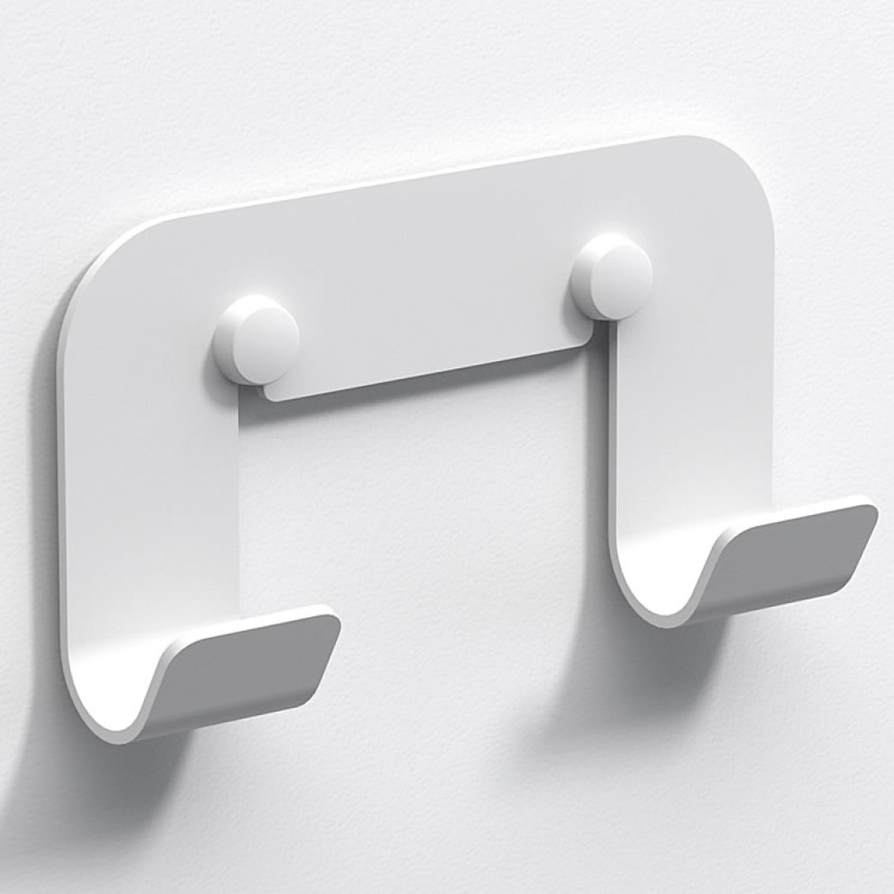 Cutout image of Origins Living Sonia Quick Double Hook White.