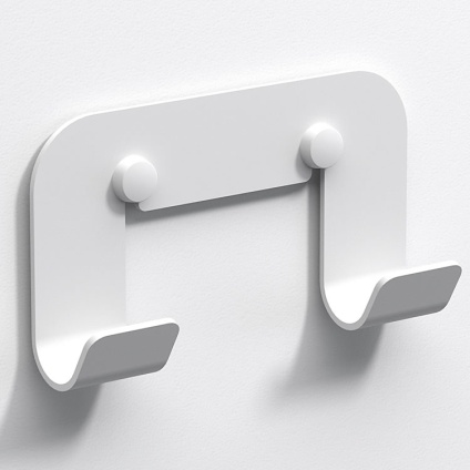 Cutout image of Origins Living Sonia Quick Double Hook White.