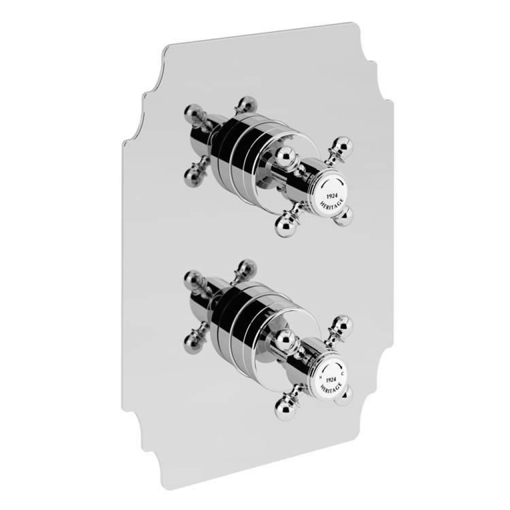 Heritage Hartlebury Recessed Shower Valve with Integral Two Outlet Diverter Chrome Finish