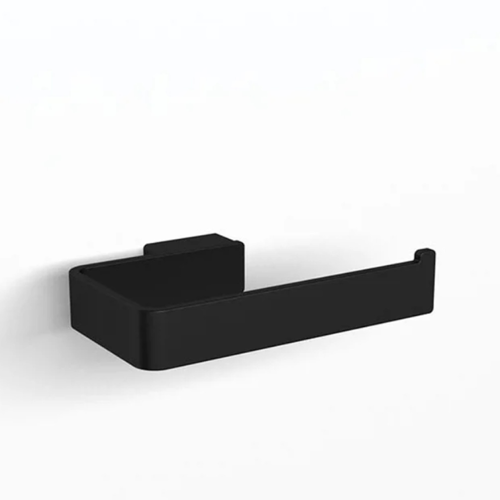 Product Cut out image of the HIB Atto Matt Black Toilet Roll Holder