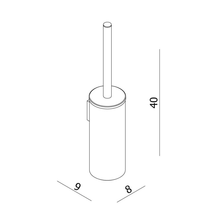 Crosswater MPRO Brass Toilet Brush Holder Sanctuary Bathrooms
