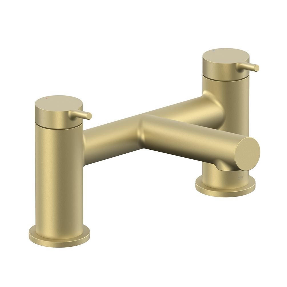 Vado Safari Lever Satin Brass Deck Mounted Bath Filler