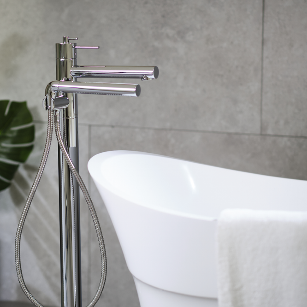 Photo of the Riobel GS Freestanding Bath Shower Mixer in Chrome