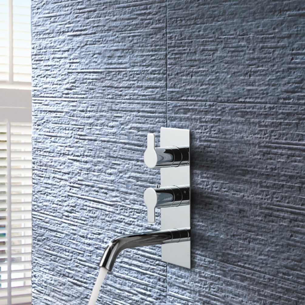 JTP Amore Twin Outlet Concealed Shower Valve With Attached Spout