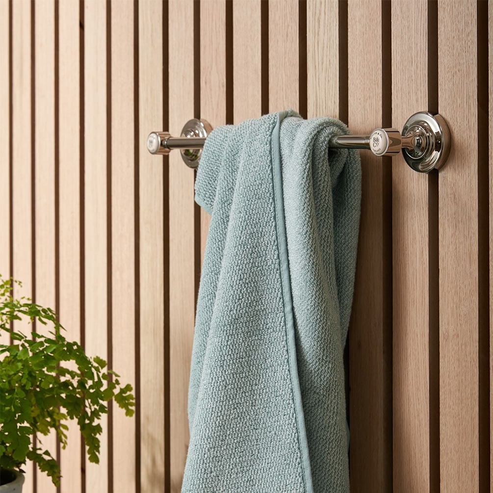 Booth & Co. Axbridge Nickel 450mm Towel Rail - Lifestyle