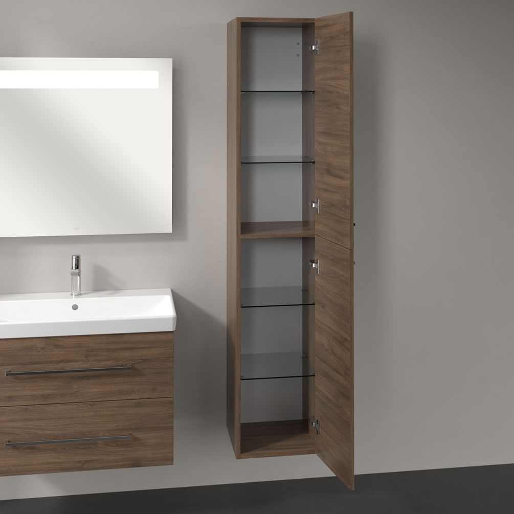 Lifestyle image of Villeroy & Boch Avento Arizona Oak Tall Cabinet