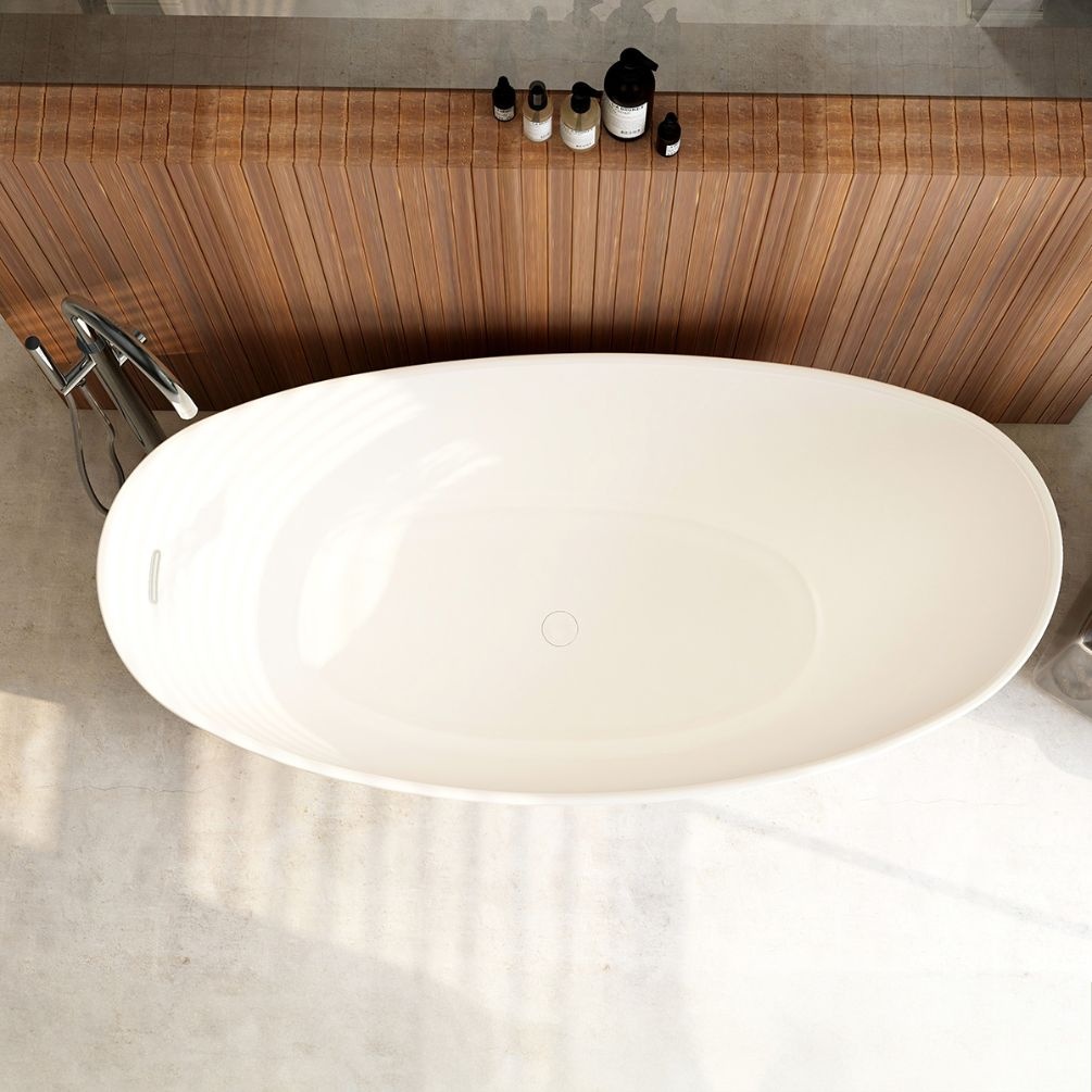 Imex Arco 1600mm White Freestanding Slipper Bath Lifestyle