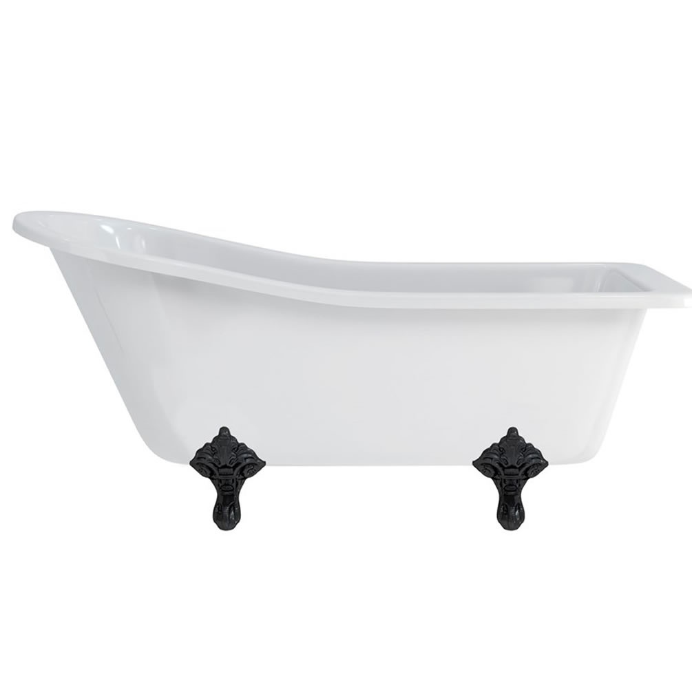 Burlington Harewood Freestanding Bath With Black Traditional Feet
