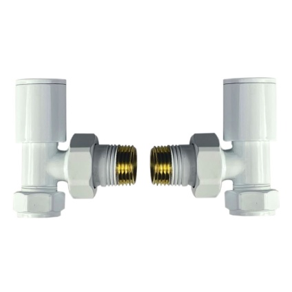 Cutout image of Radox Circulus White Angled Valves
