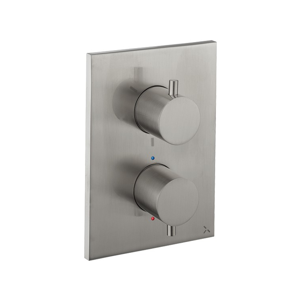 Photo of Crosswater MPRO Brushed Stainless Steel Crossbox 2500 Valve Cutout