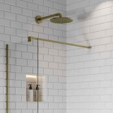 Close up image of the Abacus Brushed Brass Wall Mounted Bracing Bar