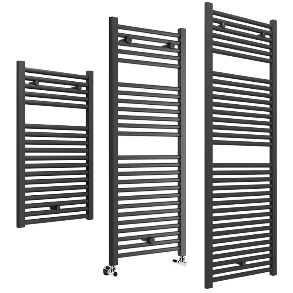 Cutout image of Lazzarini Roma Anthracite Towel Radiator