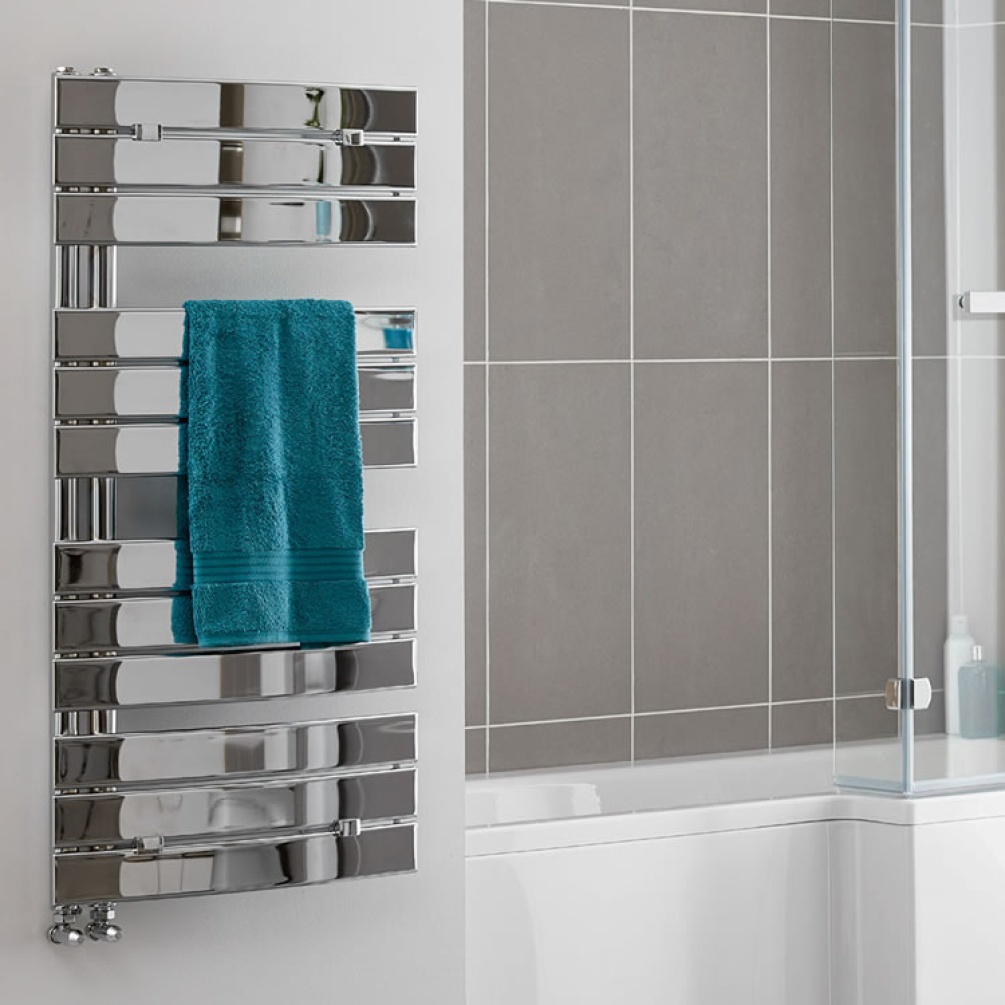 Lifestyle image of Lazzarini Pieve Chrome Towel Radiator