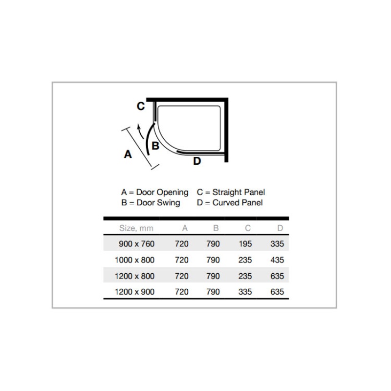 Merlyn 8 Series 1 Door Offset Quadrant Shower Door Sanctuary Bathrooms