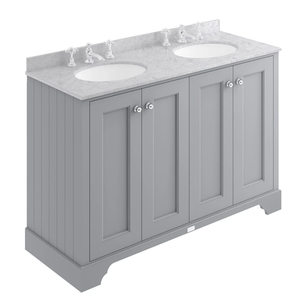 Photo of Bayswater Plummett Grey 1200mm 4 Door Vanity Unit & Grey 3TH Worktop