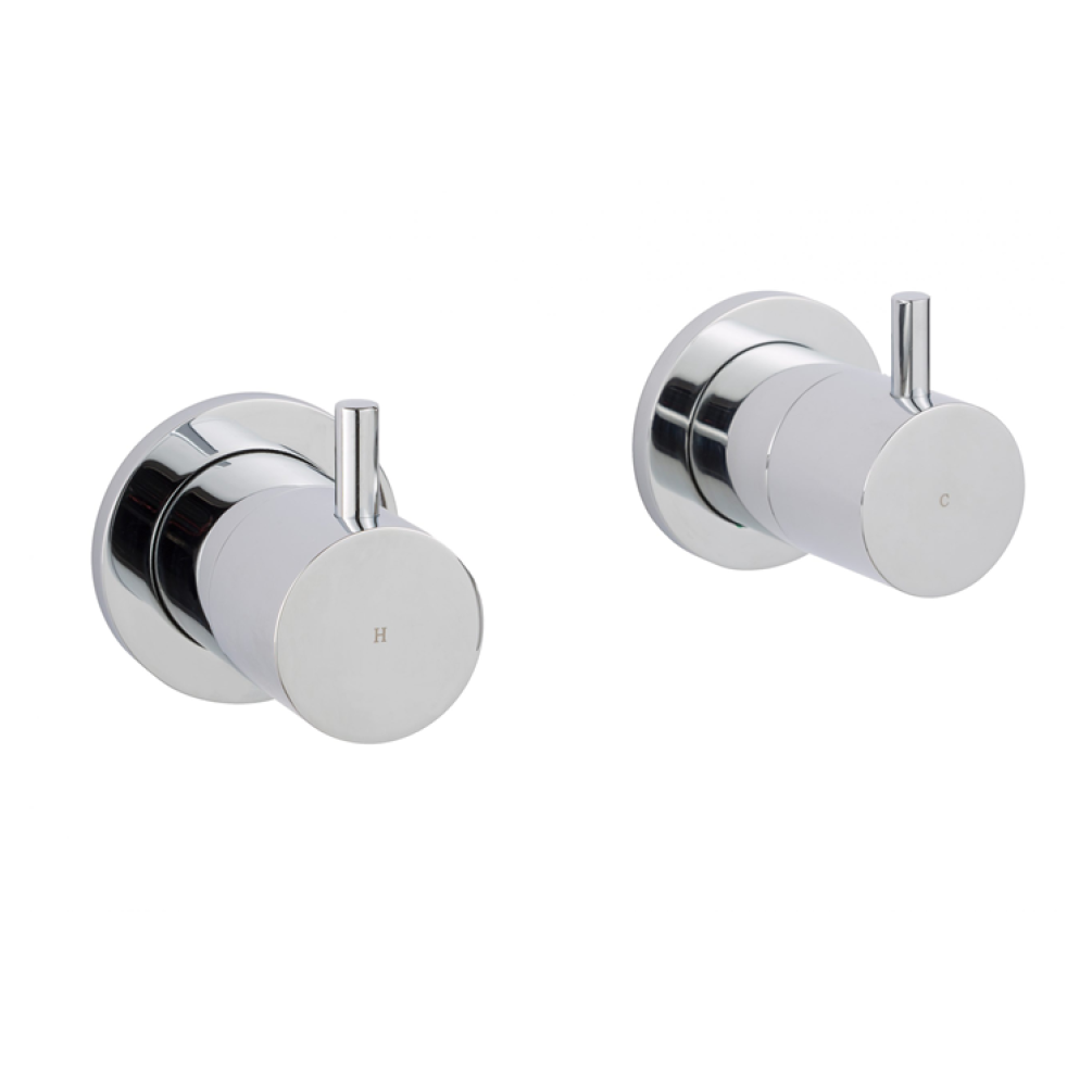 Photo of JTP Florence Chrome Wall Mounted Valves Cutout