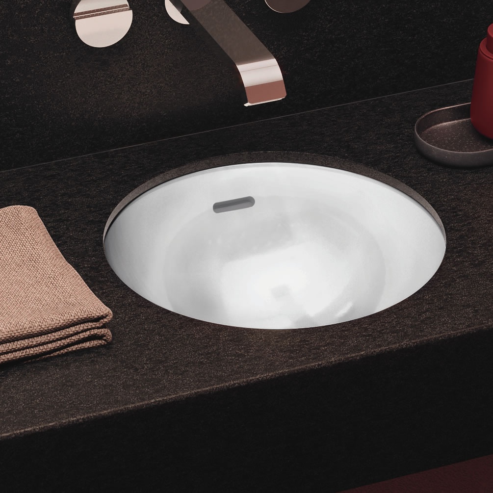 Lifestyle image of Villeroy & Boch Loop & Friends 330mm White Alpin Inset Basin