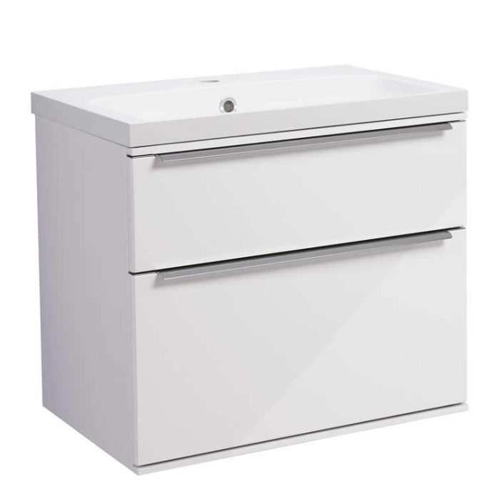 Roper Rhodes Scheme 600mm Gloss White Wall Mounted Vanity Unit and Basin
