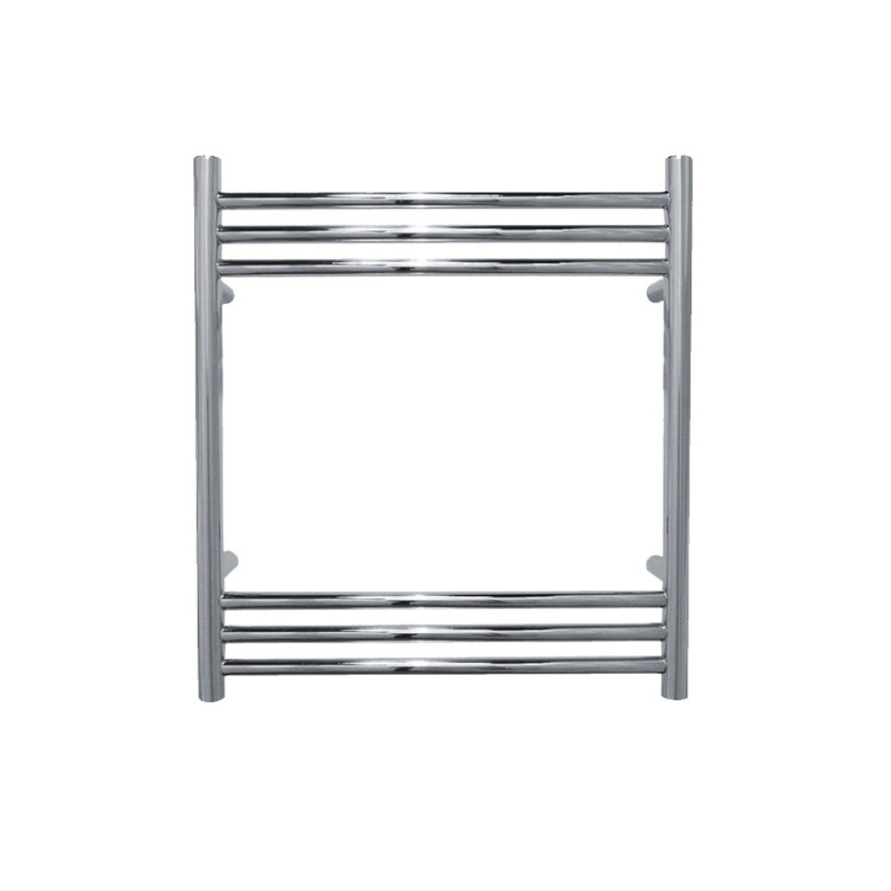 Cut out image of the The Sussex Range by JIS Lewes 560mm x 520mm Polished Stainless Steel Heated Towel Rail