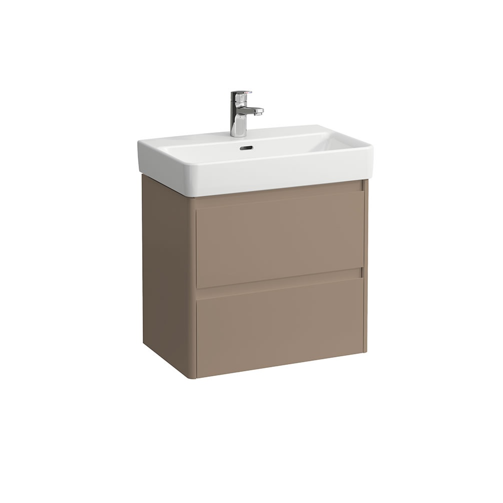 Cutout image of Laufen Base 2.0 Grey Beige 600mm Wall-Hung Vanity Unit & Basin