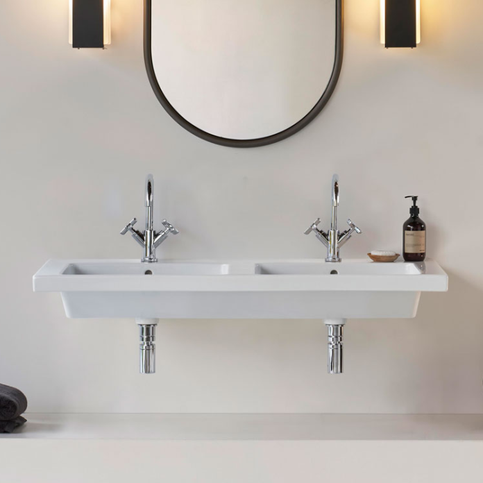 Lifestyle Photo of GSI Norm 125 x 50 Wall Hung Double Wash Basin