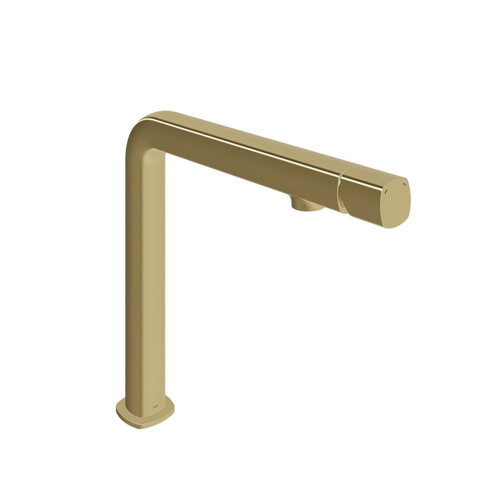 Cutout image of Vado Cameo Satin Brass Leverless Kitchen Mixer