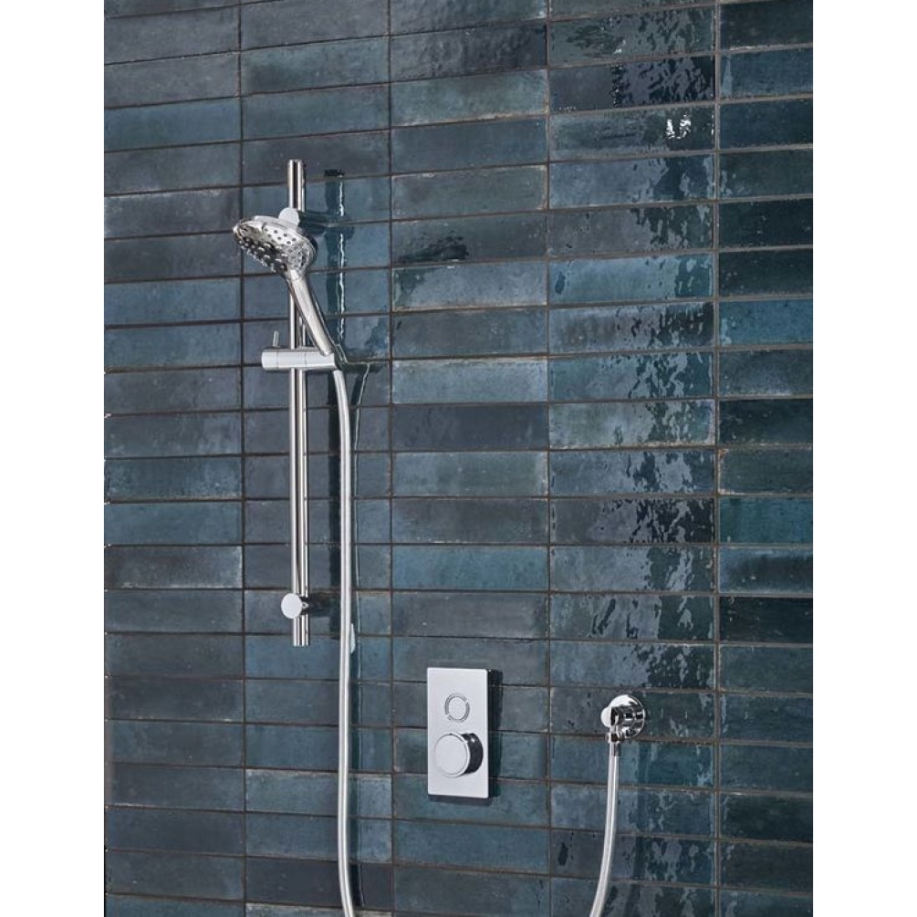 Tavistock Axiom Single Function Push Button Shower Valve With Riser Rail Kit - Image 1