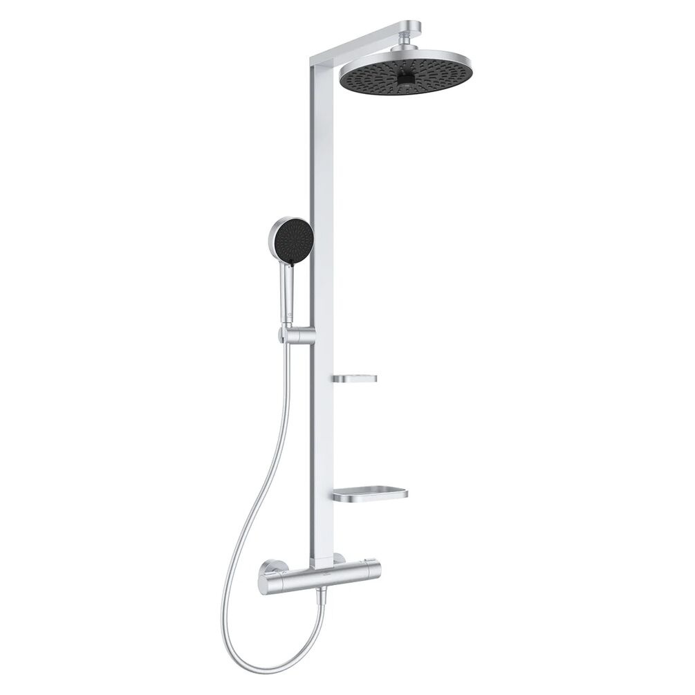 Cutout image of Ideal Standard Ceratherm Alu+ Silver Thermostatic Shower System