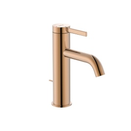 Cut out image of the Roca Ona Rose Gold Basin Mixer Tap