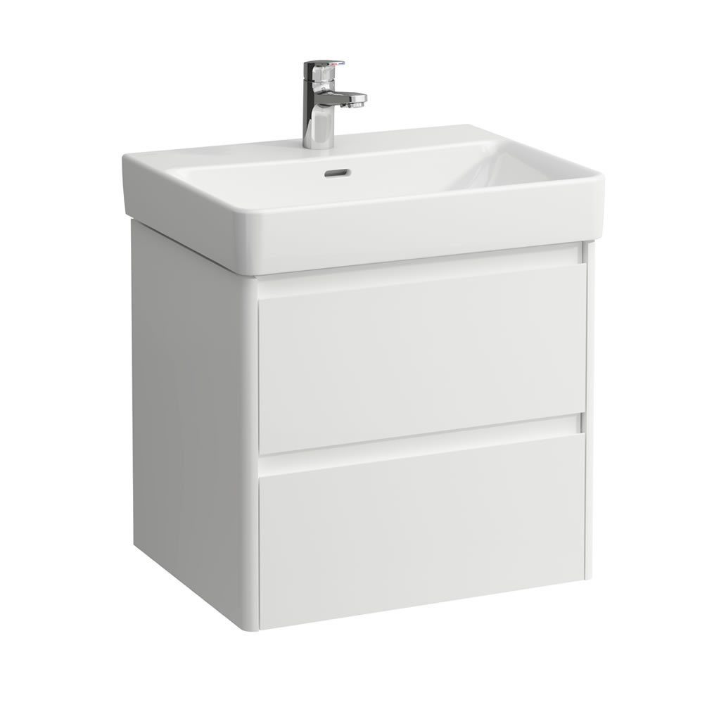 Cutout image of Laufen Base 2.0 Matt White 600mm x 465mm Wall-Hung Vanity Unit & Basin