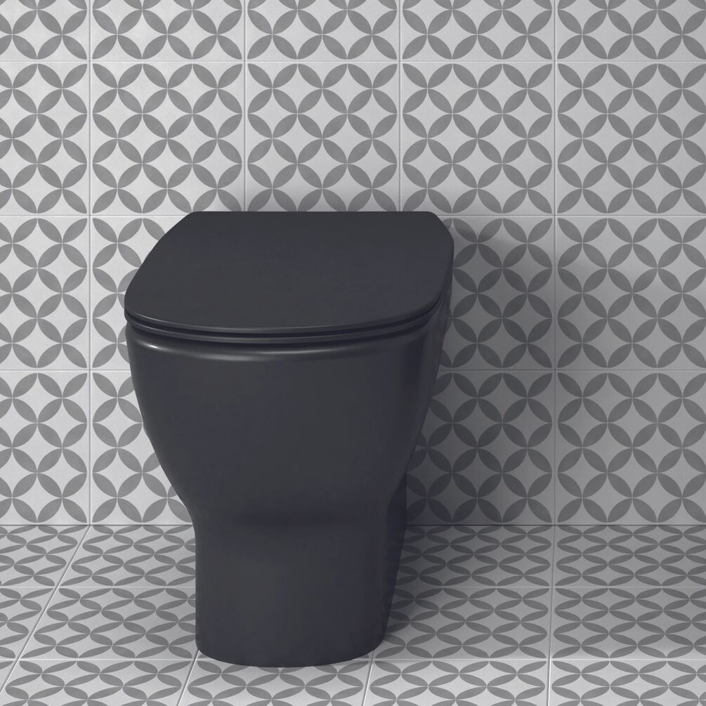 Lifestyle image of Ideal Standard Tesi Silk Black Back-To-Wall Toilet