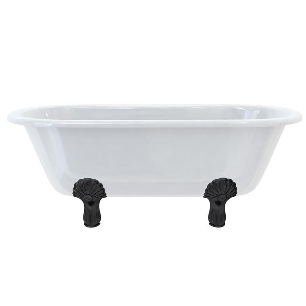 Burlington Windsor 1700mm Freestanding Bath With Luxury Black Classic Feet