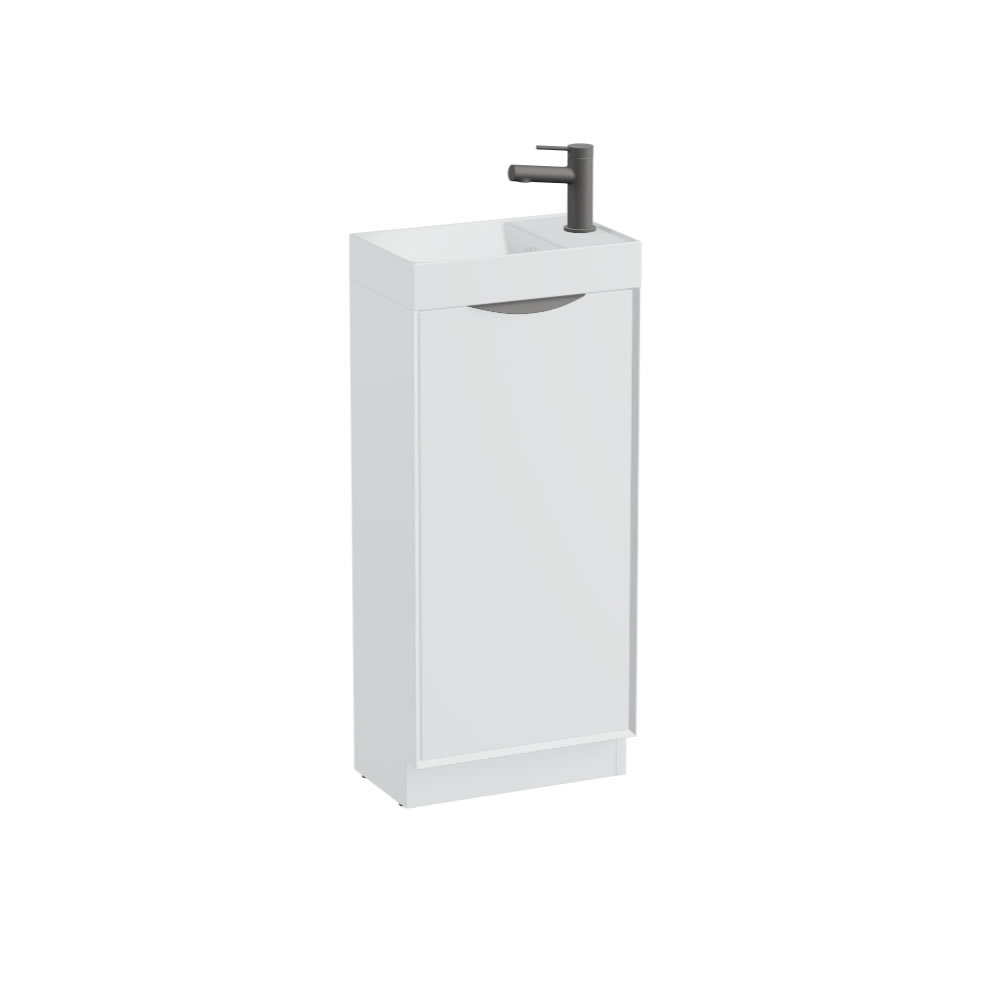 Vado Safari Smooth 400mm Arctic White Vanity Unit & Mineral Basin