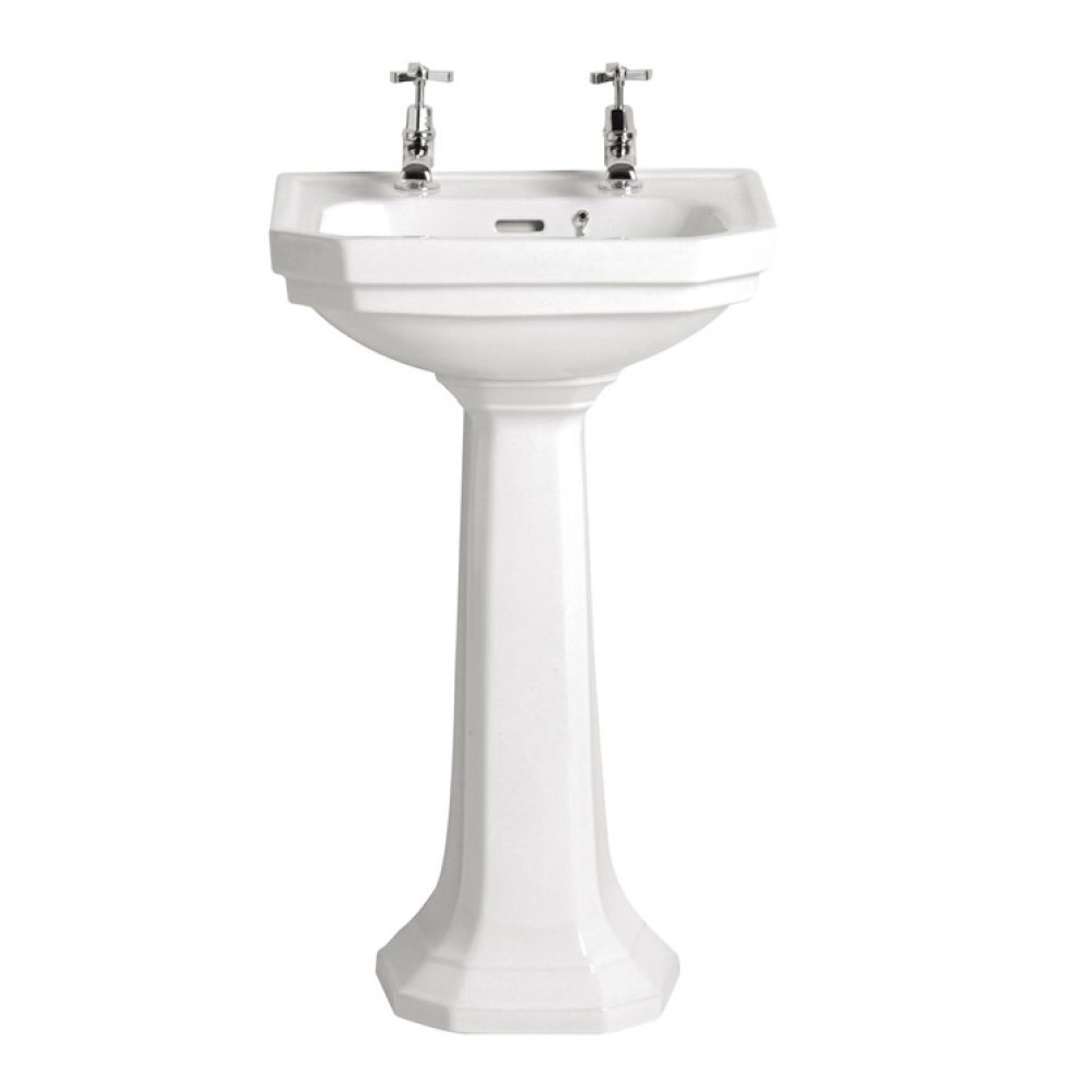 Heritage Granley Deco Cloakroom Basin & Pedestal