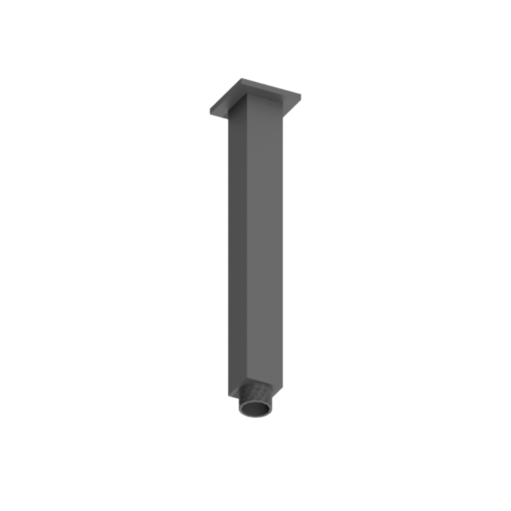 Product Cut out image of the Abacus Emotion Anthracite Square 250mm Fixed Ceiling Shower Arm