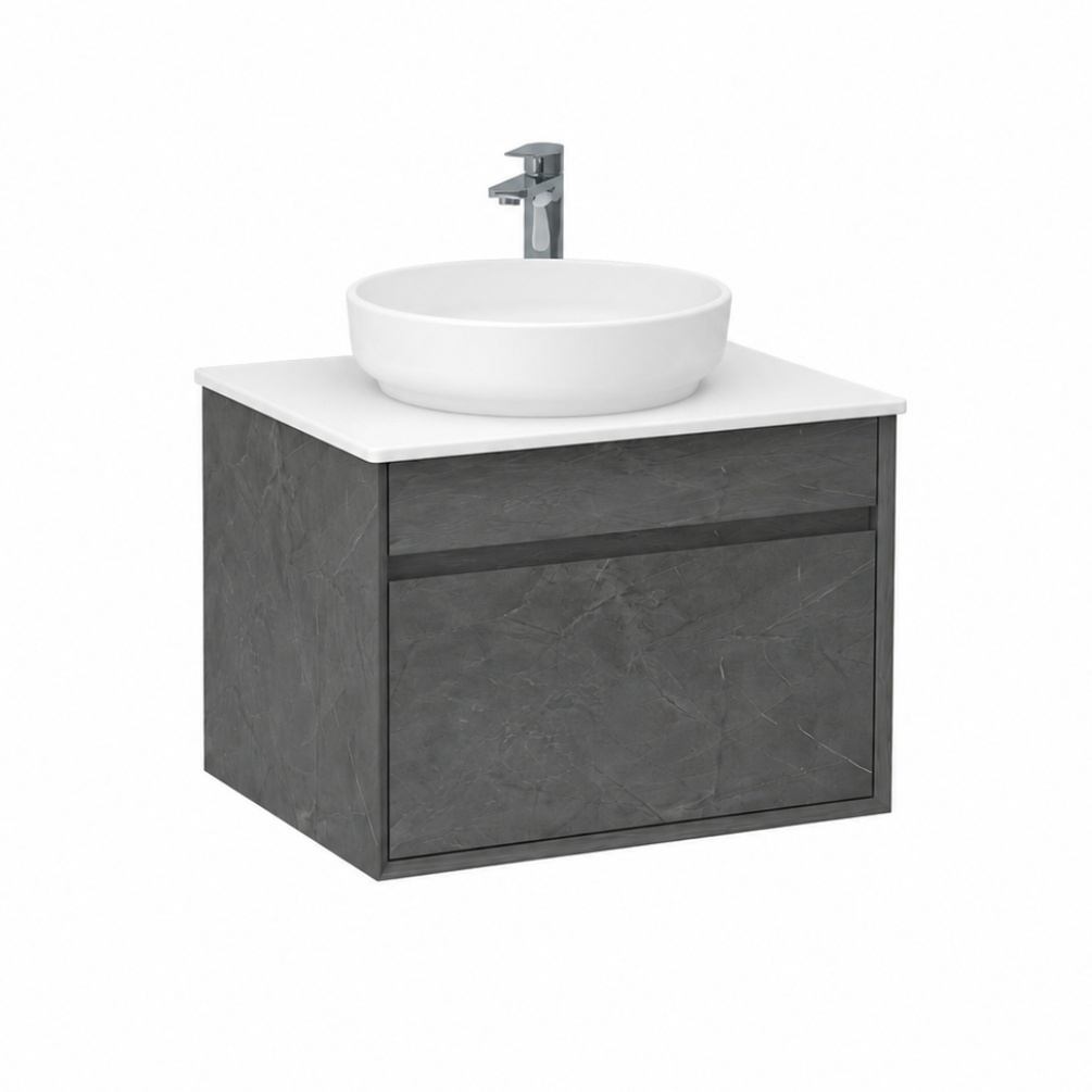 Imex Alma Grey Marble Vanity Unit with Countertop Basin Cut Out